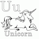 color u unicorn 150x150 Free Unicorn Coloring Pages
