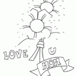 mom flowers 1 50 150x150 Free Mothers Day Coloring Pages
