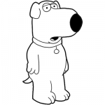 square briangriffin familyguy1 150x150 Free Family Guy Coloring Pages