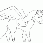 unicor4 150x150 Free Unicorn Coloring Pages